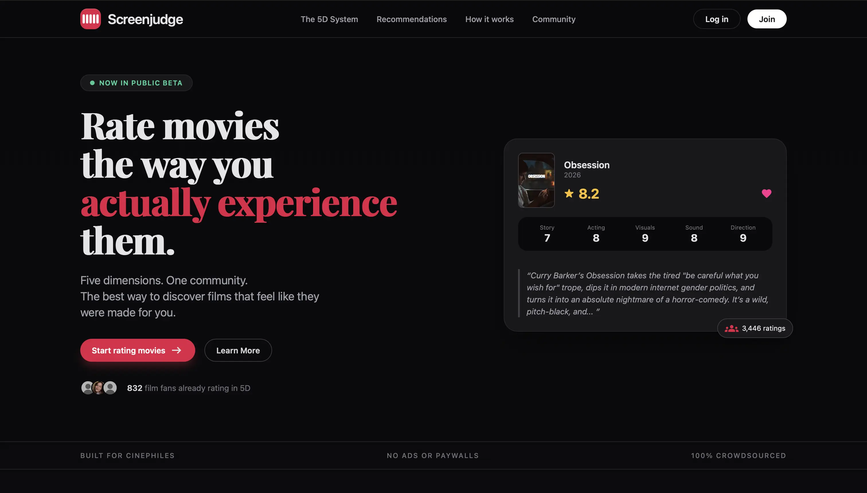 Screenjudge home page